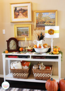 Vibrant Fall Vignette at Positively Splendid