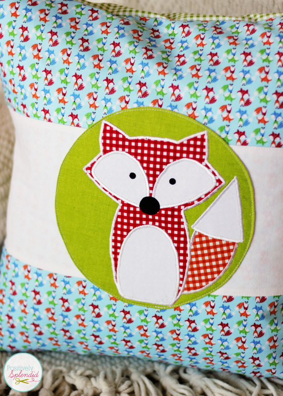 Adorable fox applique design with free templates from Positively Splendid.