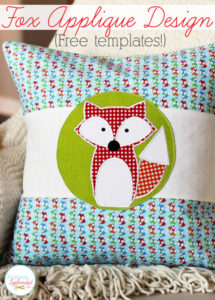 Adorable fox applique design with free templates from Positively Splendid.