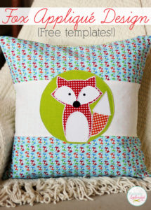 Adorable fox applique design with free templates from Positively Splendid.