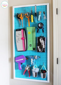 DIY Pegboard Craft Organizer. Every creative space needs one!