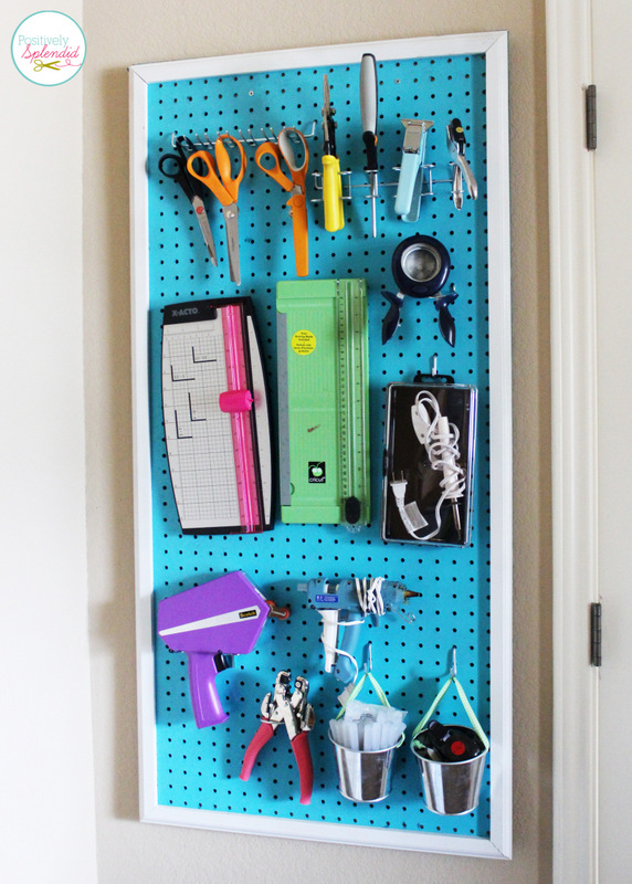 DIY Pegboard Craft Organizer. Every creative space needs one! 