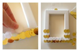 Sequined Picture Frame Tutorial at Positively Splendid