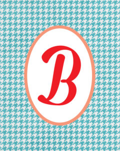 Blue Monogram B