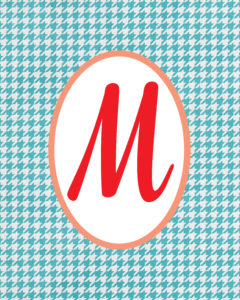 Blue Monogram M