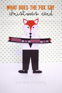 What Does the Fox Say Printable Christmas Card