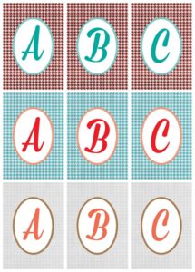Three sets of FREE printable monograms at Positively Splendid. Pop into a frame for an instant gift, or use to create signs, banners and more!