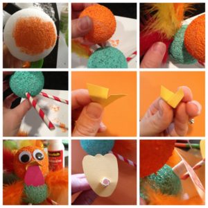 Darling kids' Thanksgiving craft with free printables to make them double as place cards! #turkeytablescapes