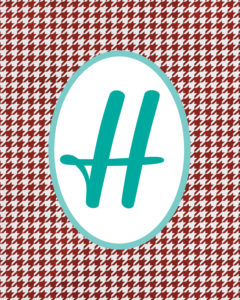 Red Monogram H