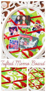 This DIY tufted memo board at Positively Splendid is gorgeous, and it can be made with absolutely any frame! This would be perfect for displaying holiday cards and photos.