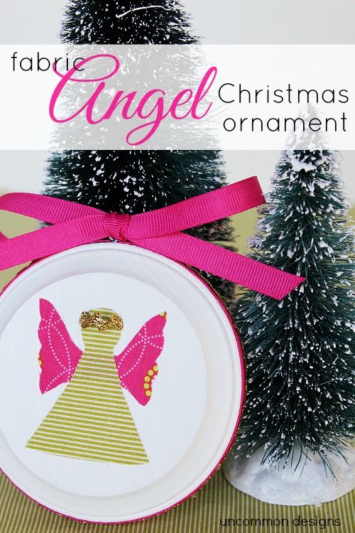 These fabric angel Christmas ornaments are so cute, and they are a great way to use up fabric scraps! #SwellNoel