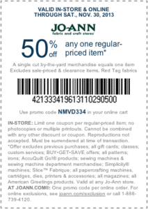 Jo-Ann 50% Off Coupon