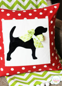 This custom pet silhouette pillow cover at Positively Splendid is absolutely darling! What a perfect gift idea for pet lovers.