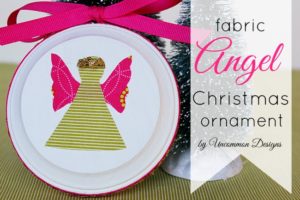 These fabric angel Christmas ornaments are so cute, and they are a great way to use up fabric scraps! #SwellNoel