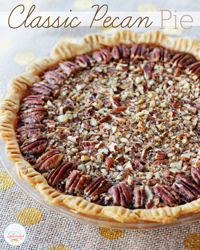 This recipe for classic pecan pie at Positively Splendid looks absolutely delicious! Perfect for Thanksgiving!