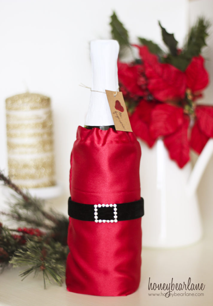 santa bottle cozy