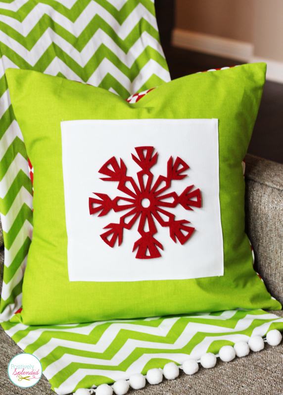 Snowflake Christmas Pillow Printable Post