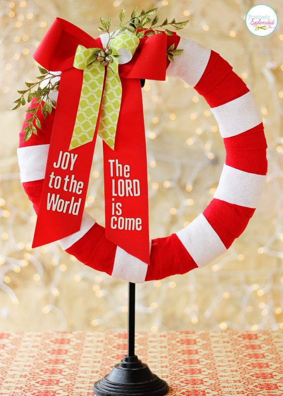 A Christmas wreath that displays wording from a favorite Christmas carol. So creative and fun!