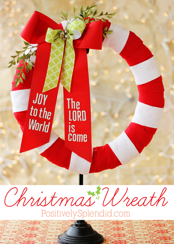 A Christmas wreath that displays wording from a favorite Christmas carol. So creative and fun!