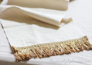 Easy Fringed Table Runner - Made in minutes, and perfect for beginners!