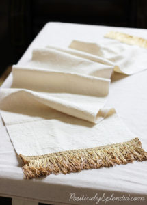 Easy Fringed Table Runner - Made in minutes, and perfect for beginners!