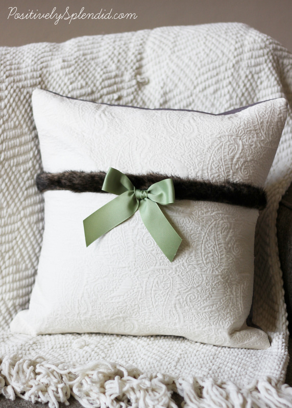 Fur-Trimmed Pillow - So easy and elegant, and perfect for keeping out all winter long.