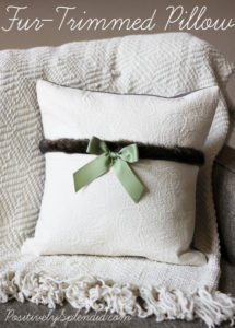 Fur-Trimmed Pillow - So easy and elegant, and perfect for keeping out all winter long.