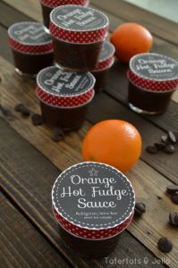 So yummy! Orange hot fudge sauce makes a perfect neighbor gift! #SwellNoel