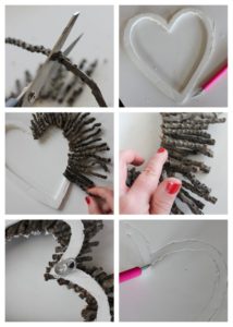 Whitewashed twig heart wreath - So pretty for Valentine's Day!