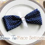 Bow tie place settings - Such an easy, pretty wedding idea!