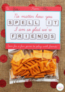 Edible Scrabble valentine idea, including a free printable card with a game board inside. So fun!!