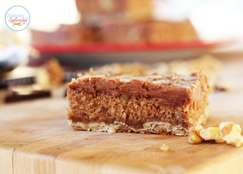 These triple-layer brownie bars look downright decadent! Yum!