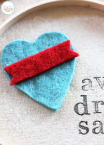 Adorable valentine hoop art. This would be perfect for displaying kids' names, or the name of a happy couple!
