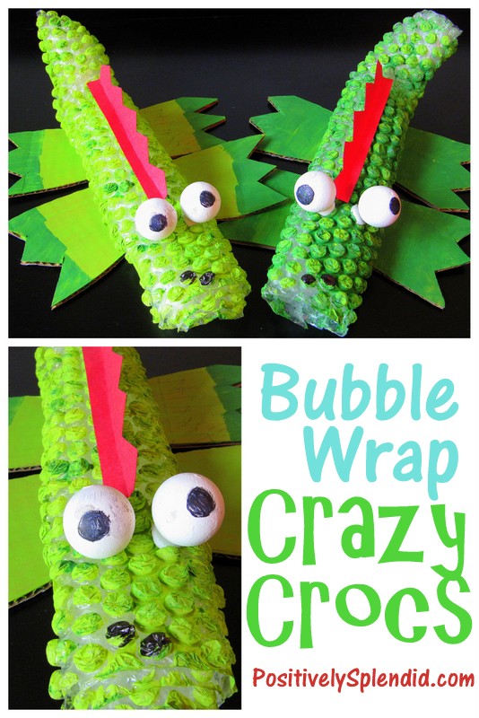 Bubble Wrap Crocodiles! This is one of the most adorable kids' crafts ever!