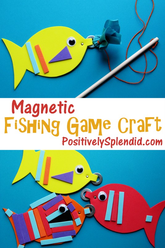 This magnetic fishing game doubles as a kids' craft AND a fun game! Such a cute idea.