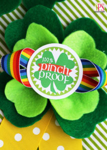 Pinch-proof St. Patrick's Day badges with free printables