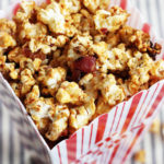 Candied Honey-Adobo Popcorn with Bacon and Lime. Sweet, spicy and salty in one! So incredibly good!