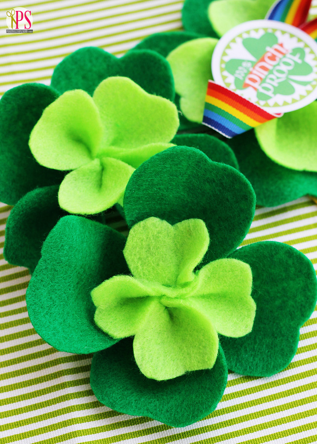 Felt Shamrocks | Easy St Patrick’s Day Decorations | Sewing Projects | Featured