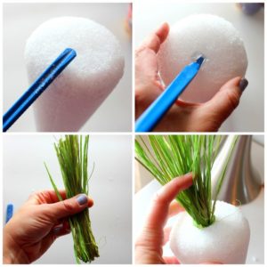 Decorative carrots made with yarn and Styrofoam cones. Simply adorable!