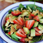 Asian strawberry spinach salad. So fresh and delicious!