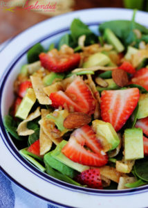 Asian strawberry spinach salad. So fresh and delicious!