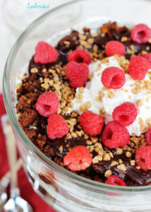 Decadent brownie trifle: brownies, pudding, whipped cream and toffee all in one fabulous dessert!