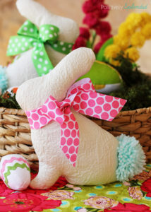 Adorable Easter bunny softie pattern and tutorial at Positively Splendid. So cute and easy to make!