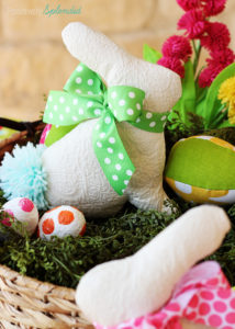 Adorable Easter bunny softie pattern and tutorial at Positively Splendid. So cute and easy to make!