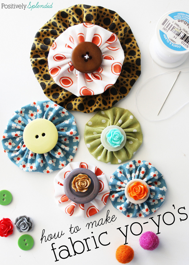 Easy Yo-Yo Clips - Positively Splendid {Crafts, Sewing, Recipes