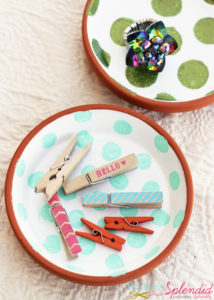 Polka dot trinket dishes by Positively Splendid