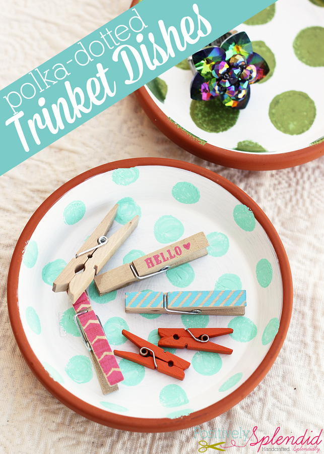 Polka dot trinket dishes by Positively Splendid