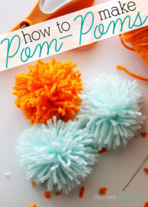 A super simple tutorial for how to make pom poms. No special tools needed!