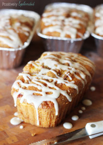 Honey Bun Mini Loaves at Positively Splendid. Super easy and SO delicious! Perfect for gift-giving!