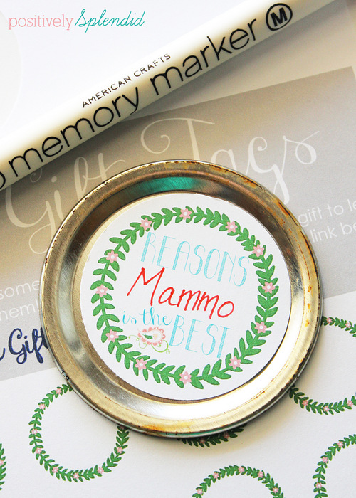 Mason jar Mothers' Day gift tags - an easy gift idea!